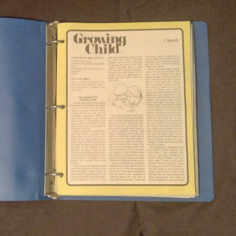 Vintage Growing Child & Growing Parent Newsletter Booklet - 1984-1986